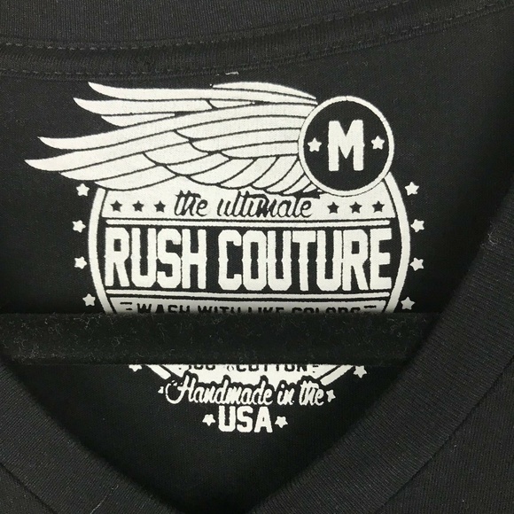 Mens Rush Couture T Shirt size M - Black - Picture 3 of 8